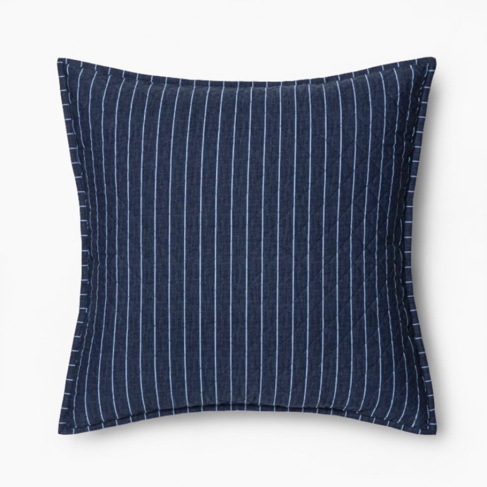 Threshold EURO Navy White Stripe Pillow Sham